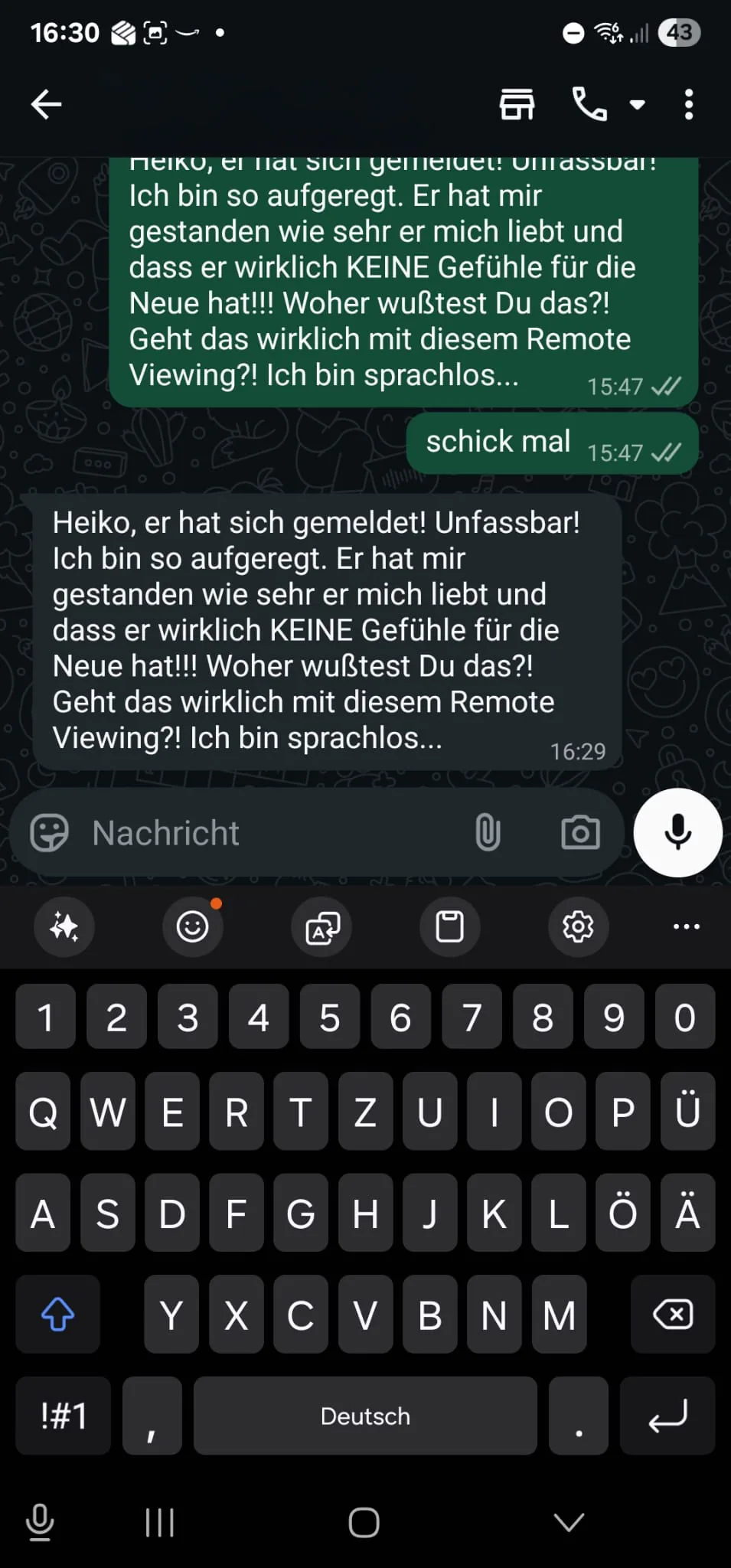 Anonymisierte Kundenerfahrung zur Partnerrückführung – Beispiel 4